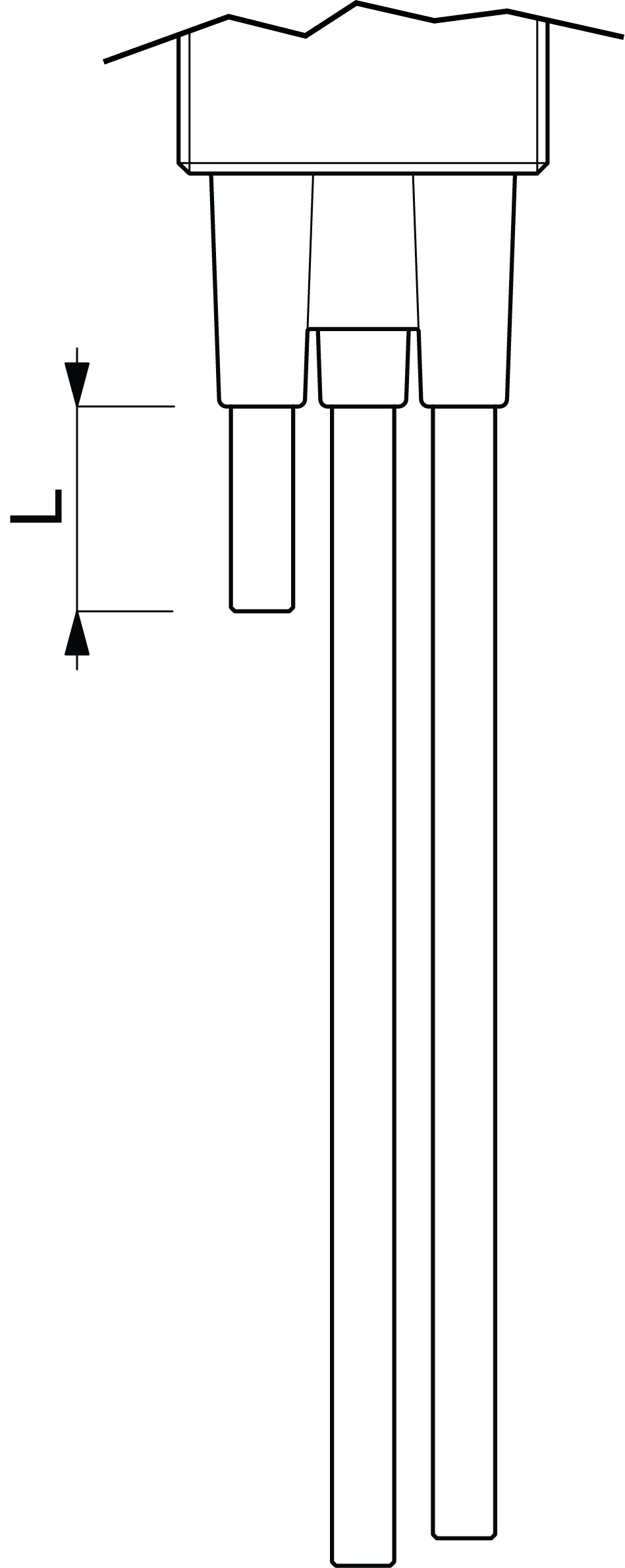 Length of the maximum level electrode